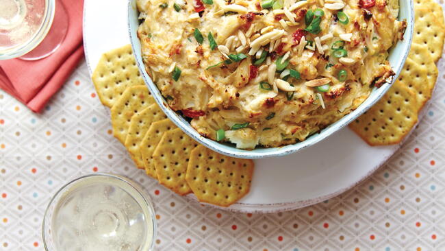bowl of Dressed-Up Crab Rangoon Dip